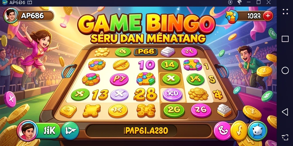 Gameplay seru Bingo di AP686 yang penuh warna.