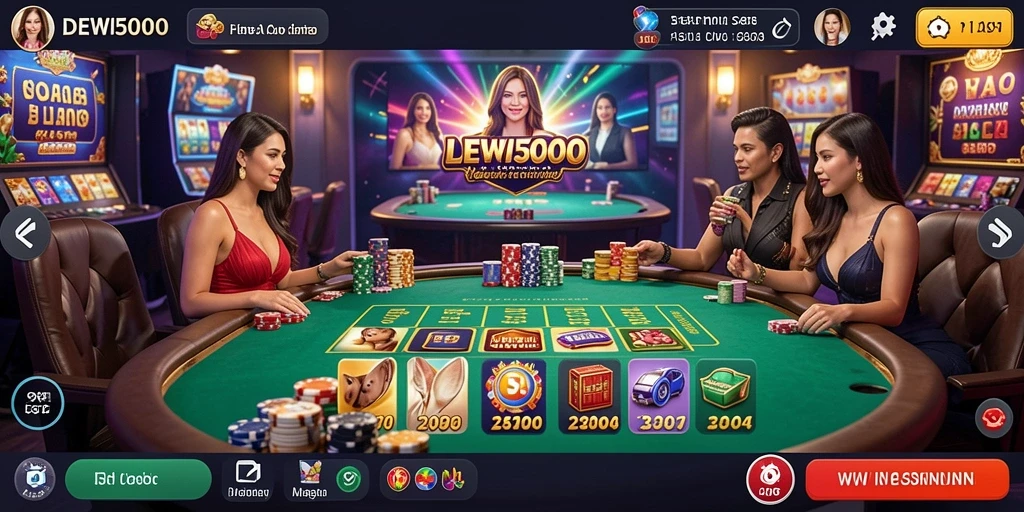 Tampilan gameplay Live Casino yang mendebarkan di DEWI5000.