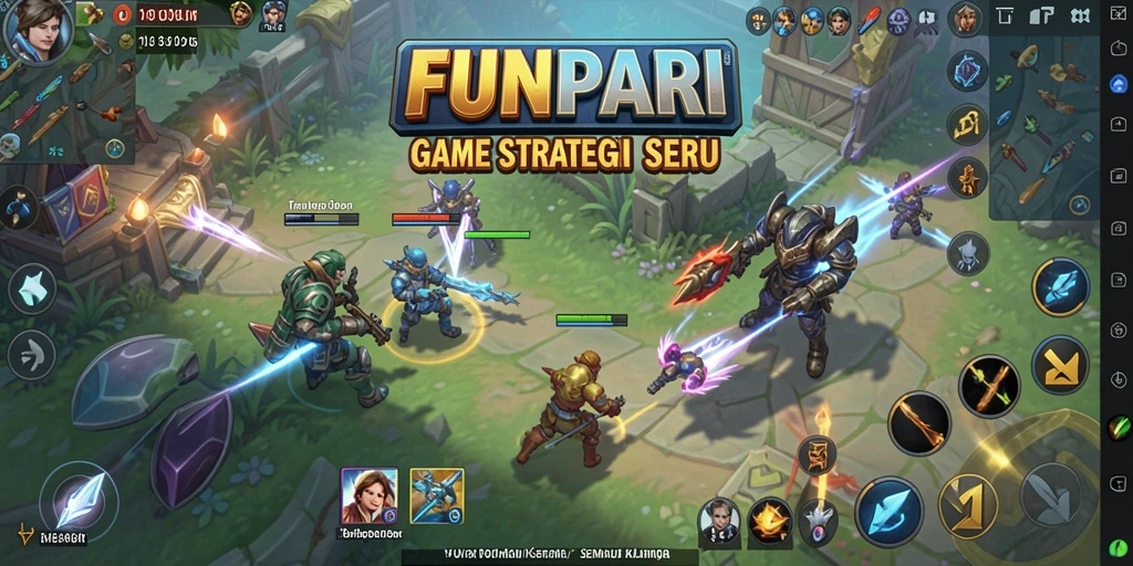 Tampilan gameplay FUNPARI yang seru dan penuh tantangan.