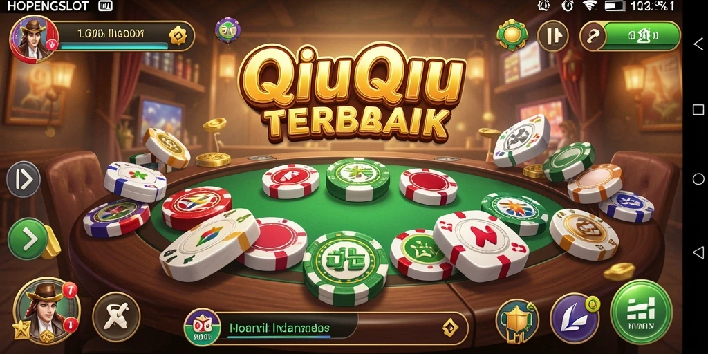 Tampilan menarik dari gameplay QiuQiu di HOPENGSLOT.