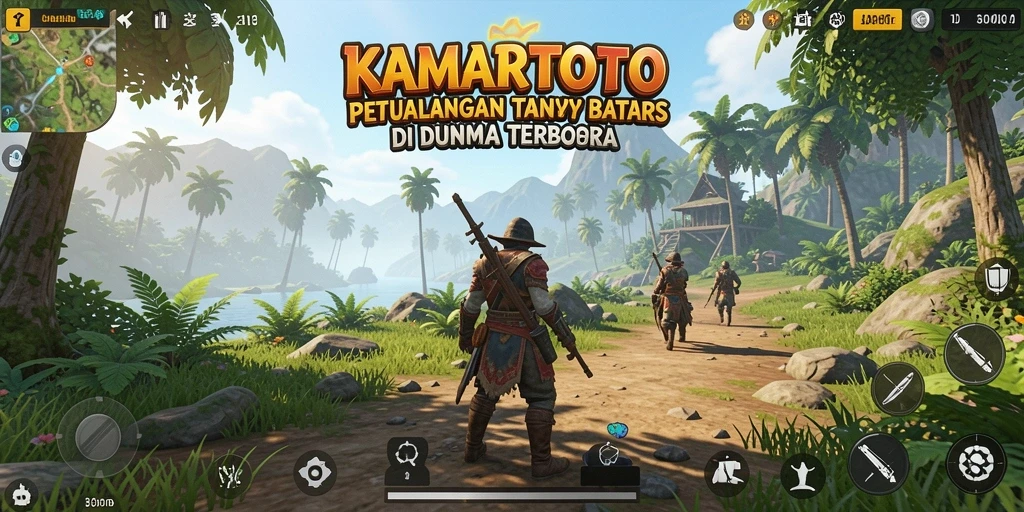 Screenshot menampilkan aksi seru di dunia terbuka KAMARTOTO.