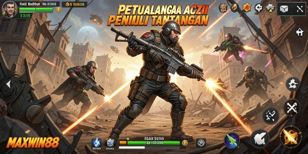 Tangkapan layar aksi thrilling dalam gameplay MAXWIN88.