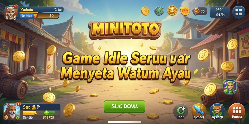 Tampilan gameplay <strong>MINITOTO</strong> yang menampilkan karakter dalam misi Idle.