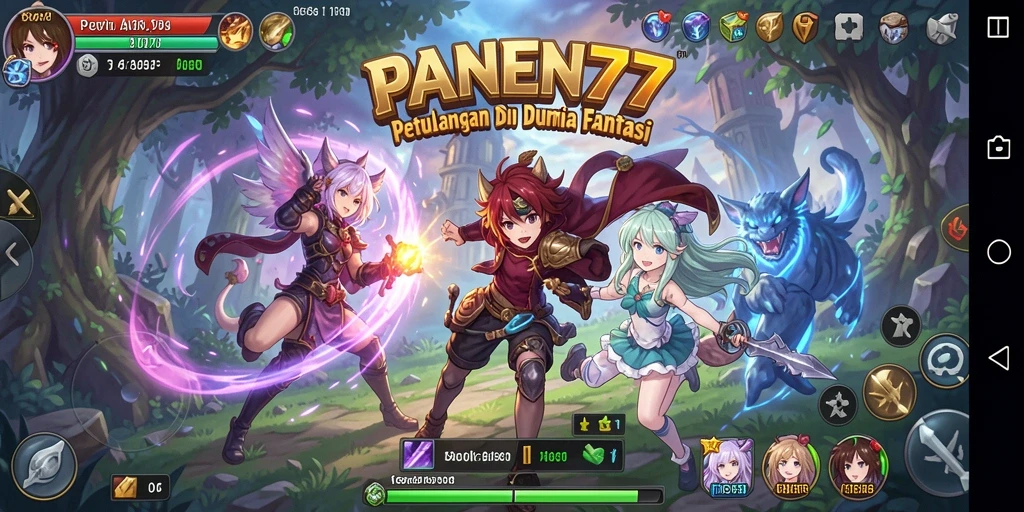Tangkapan layar menampilkan aksi keren karakter Anime dalam gameplay.