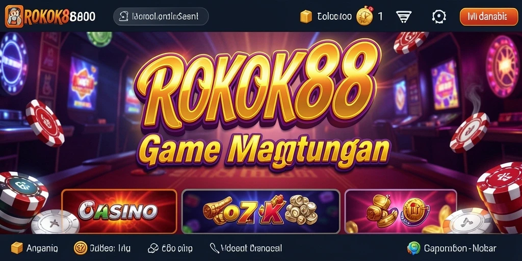 Tampilan menarik dari permainan kasino yang seru di ROKOK88.