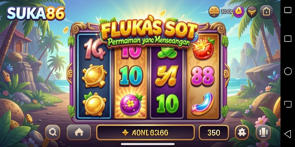 Screenshot gameplay Slot menampilkan mesin dengan tema menarik.