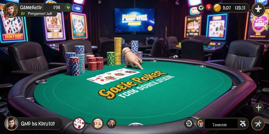 Tampilan gameplay Poker V98 yang mendebarkan dan menarik.