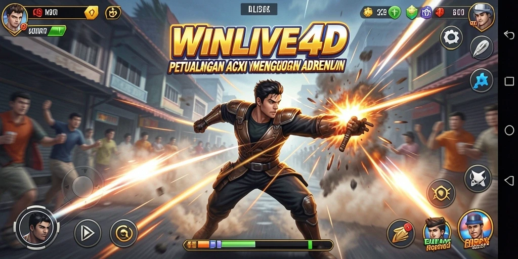 Tangkapan layar gameplay mendebarkan dari WINLIVE4D.