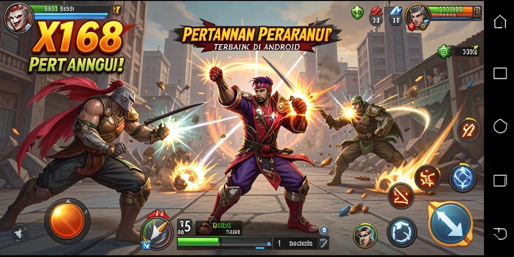 Tangkap momen seru dalam permainan pertarungan X168.
